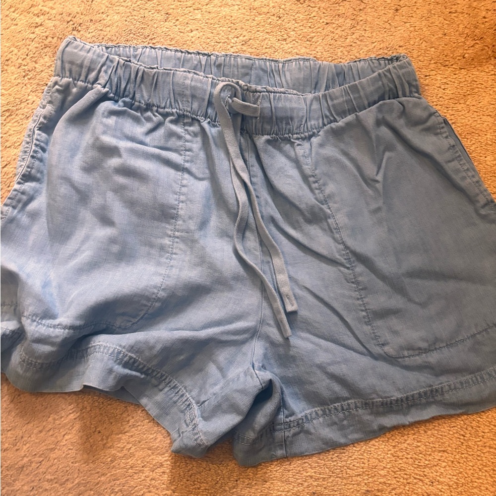 Hilary Radley Sky Blue High Waist Shorts